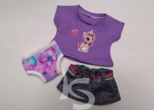 Fialový sukýnkový set