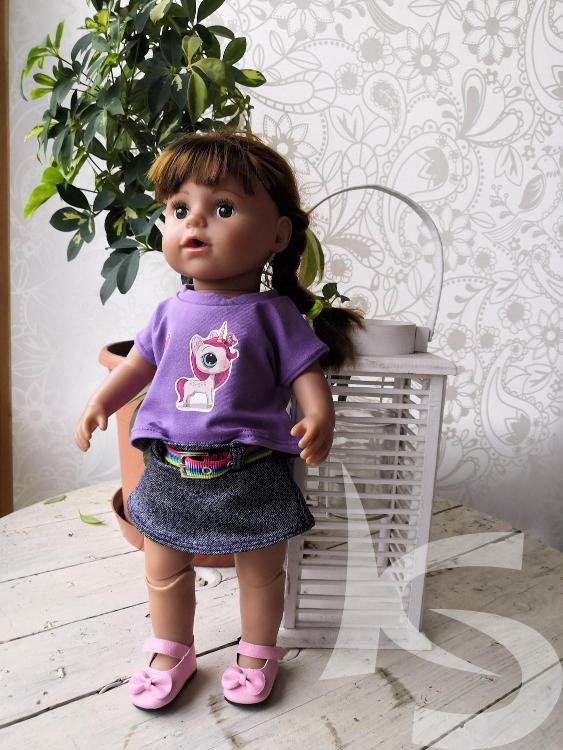 Fialový sukýnkový set