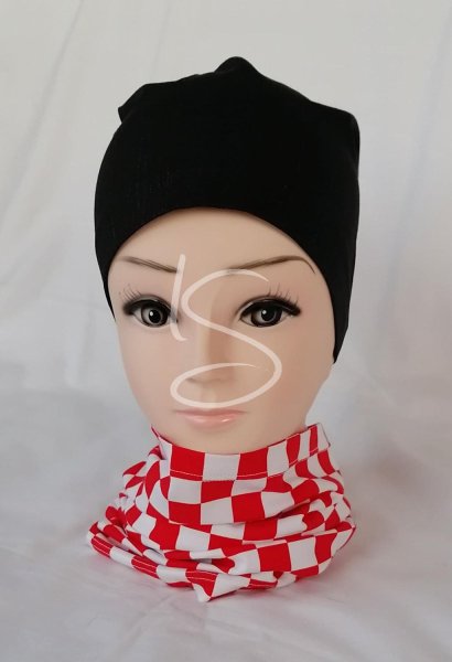 Nákrčník Červenobílá šachovnice