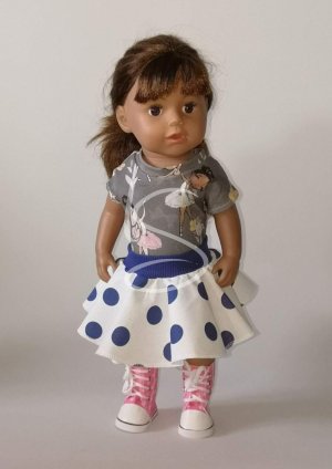 Sukýnka modré puntíky