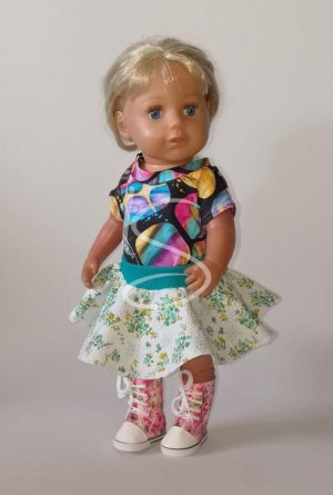 Sukýnka zelené růže