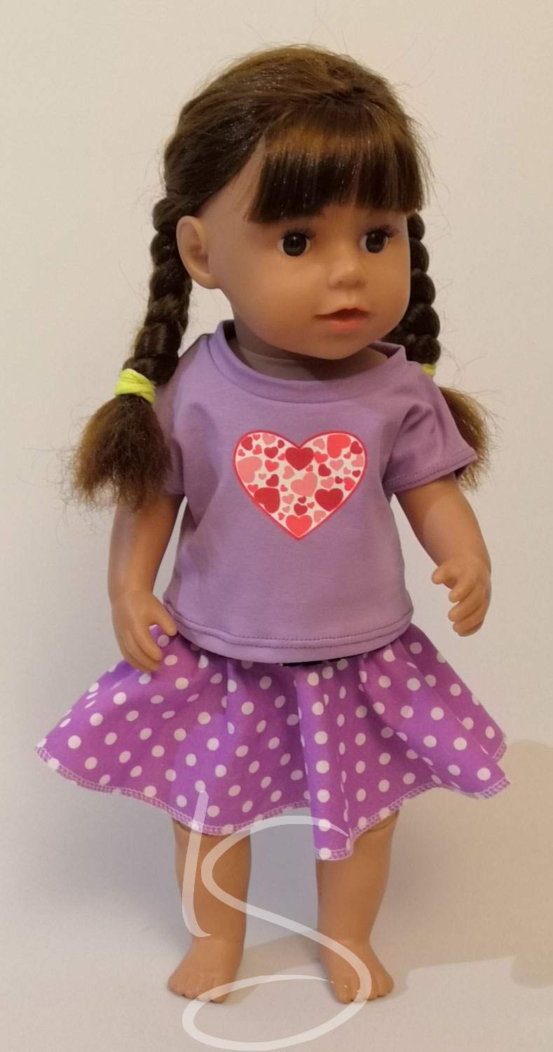 Tričko fialové se srdcem za 70 Kč