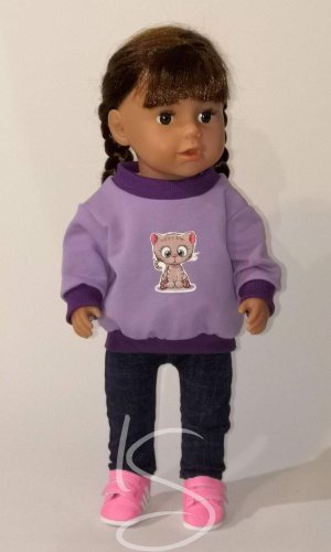 Mikina s hnědou kočkou