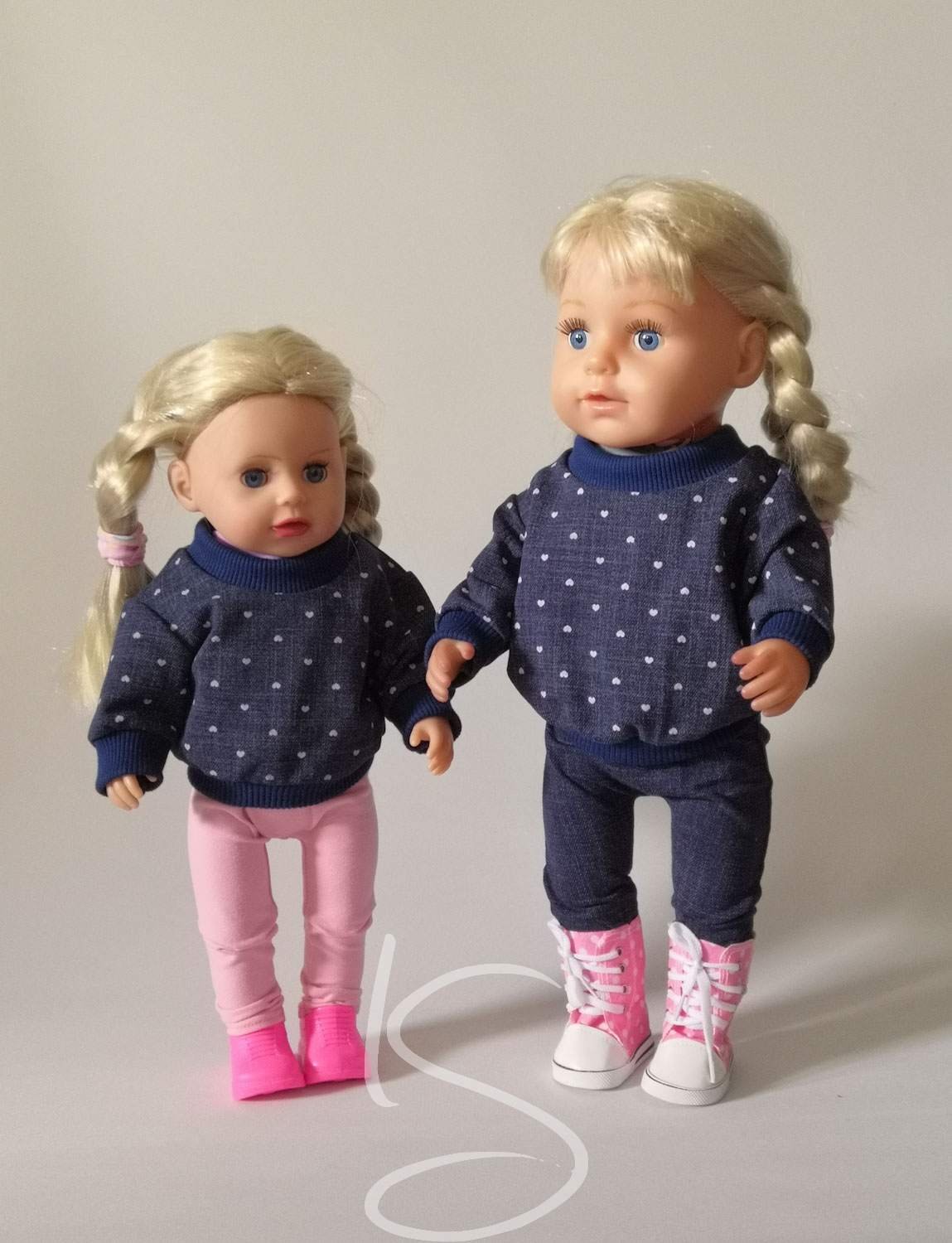 Mikina srdíčka na jeans