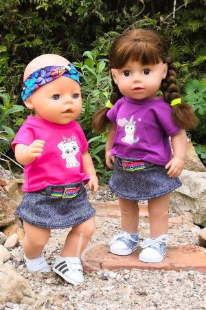 Riflová sukně s páskem