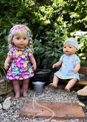 Kopretiny set - šaty, kalhotky, čelenka