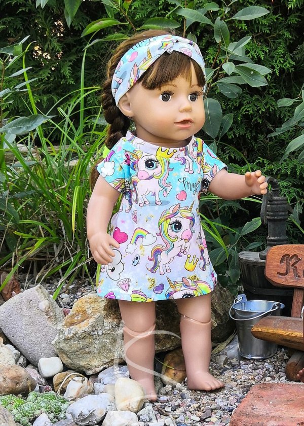 Set jednorožci - šaty, kalhotky, čelenka