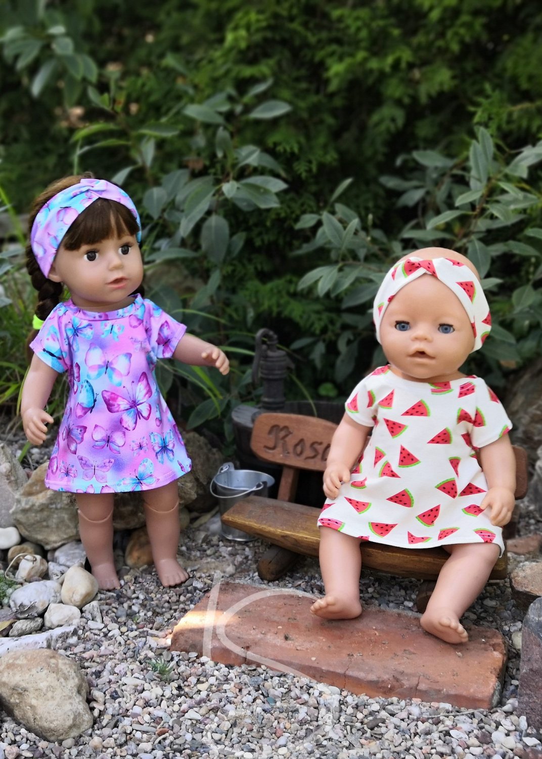 Set melouny na pastelově žluté - šaty, kalhotky, čelenka