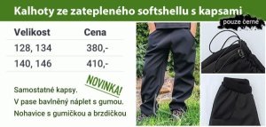 Softshelové zateplené kalhoty Adventure