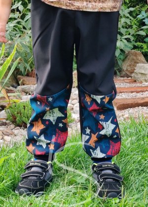 Softshelové zateplené kalhoty s hvězdami