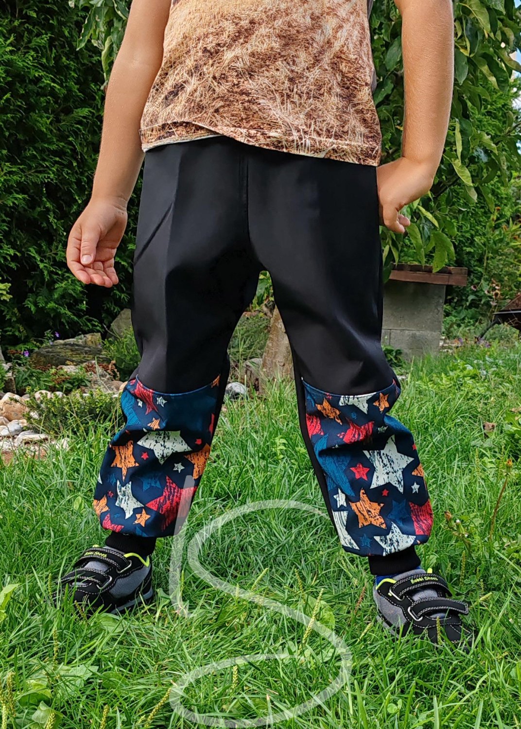 Softshelové zateplené kalhoty s hvězdami