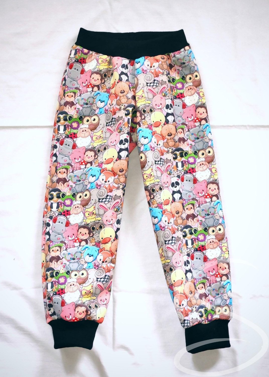 Softshelové kalhoty s beránkem motiv zvířátka