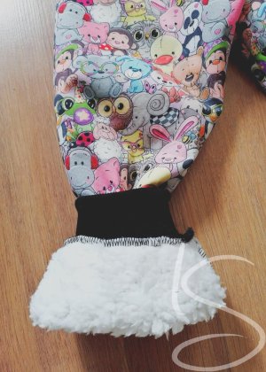 Softshelové kalhoty s beránkem motiv zvířátka