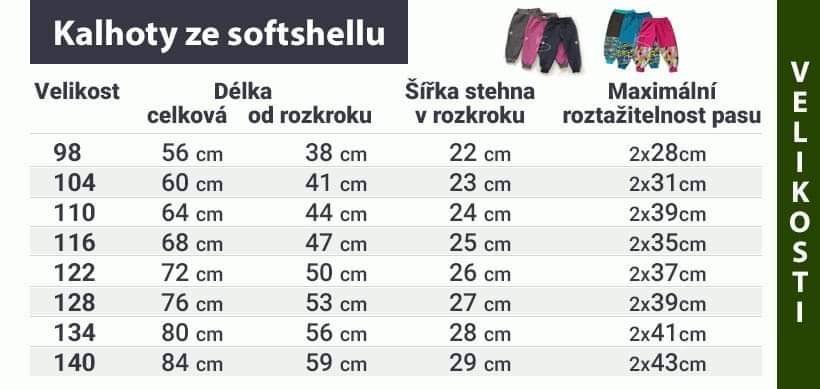 Galaxie tyrkysové softshelové kalhoty, petrolejové náplety