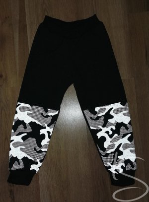 Softshelové zateplené kalhoty reflexní maskáč