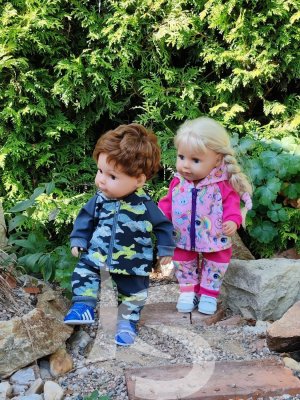 Softshelová souprava maskáč se šedou