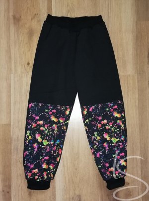 Softshelové zateplené kalhoty neonové skvrny