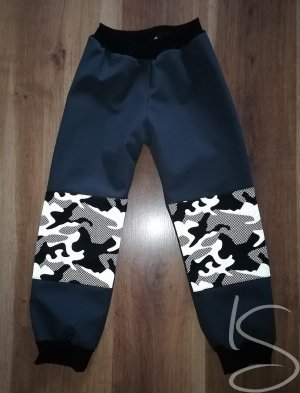 Zateplené softshelové kalhoty s reflexním maskáčem