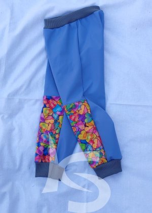 Softshelové zateplené kalhoty pomněnkové