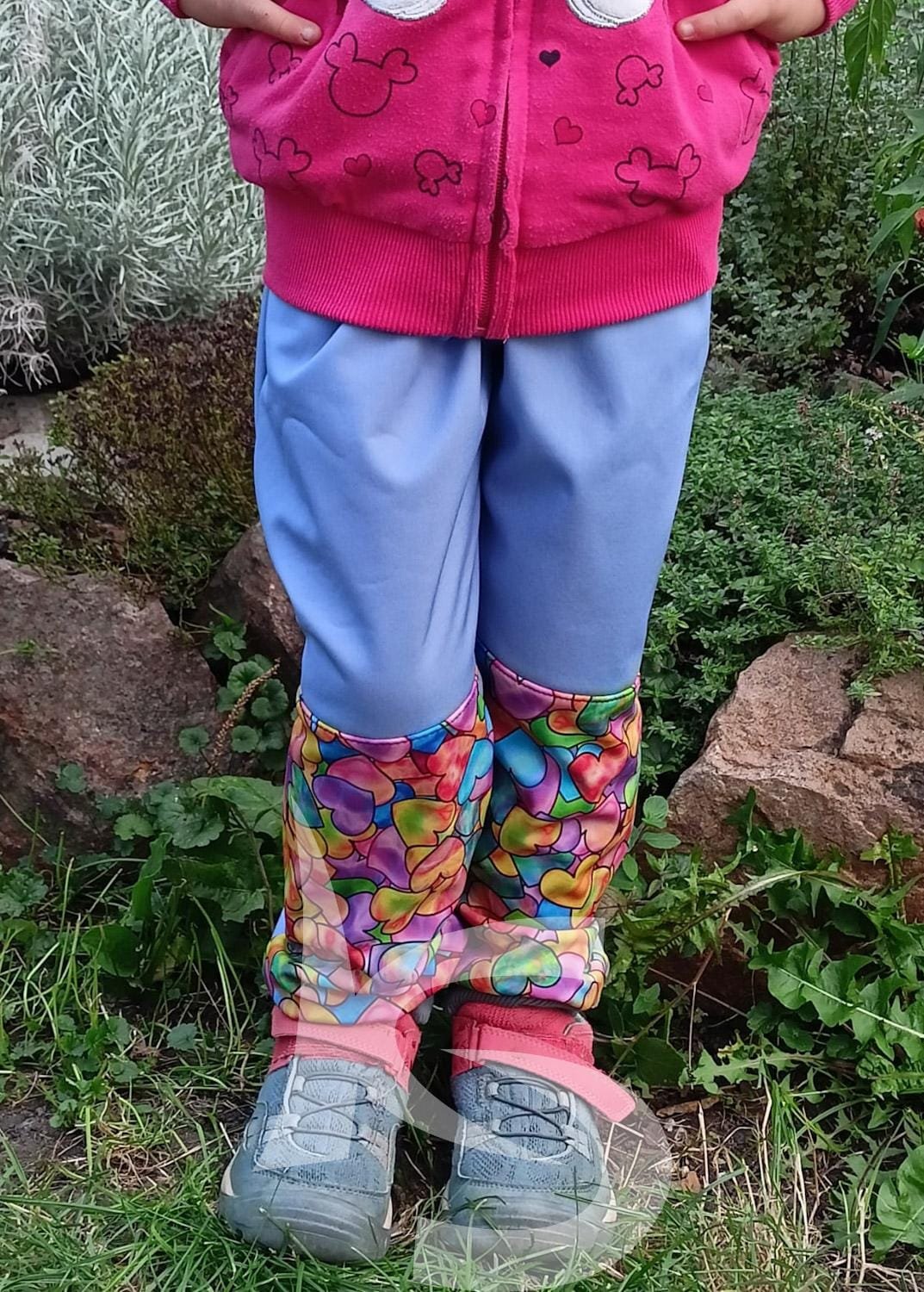 Softshelové zateplené kalhoty pomněnkové