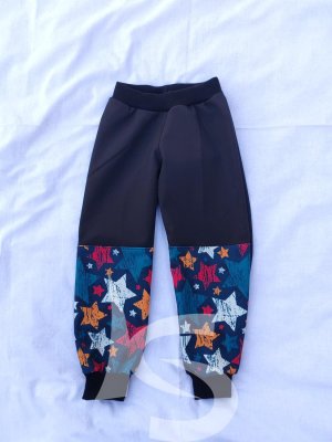 Softshelové zateplené kalhoty s hvězdami