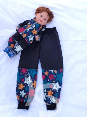 Softshelové zateplené kalhoty s hvězdami